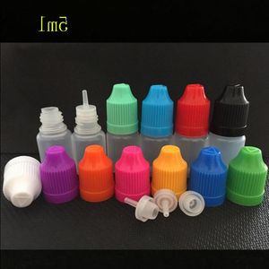 Bouteilles compte-gouttes Eliquid 3 ml 5 ml 10 ml 15 ml 20 ml 30 ml 50 ml 60 ml 100 ml 120 ml Bouteilles en plastique avec bouchons à l'épreuve des enfants Bouteille de jus de cig électronique Ikwmu