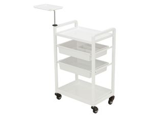 Facial Trolley Beauty Salon Fully Assembled Trolley Storage Organizer White Cart With 4 Drawers Elitzia ETST19