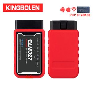 ELM327 WiFi Bluetooth V1.5 PIC18F25K80 Chip OBDII Diagnostic Tool For IPhone/Android/PC ELM 327 V 1.5 Auto Scanner Torque OBD