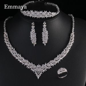 Em Arrivée Fascinant Cubic Zircon Jewelry Set Luxury Style Engagement Mariage Party Elegant Dressup Feme Femme Gift 240401