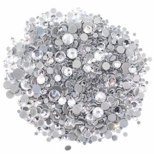 Régoresser SS6 SS30 Taille mélangée Fix à plat résiliés strass paillettes Crystals Perles de verre Pertes Iron sur strass pour la décoration des vêtements