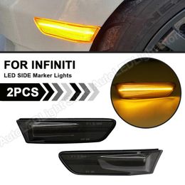 Luces de emergencia 2 uds para 2003 2004 2005 2006 2007 INFINITI G35 2D Coupe LED indicador lateral delantero luz indicadora de señal de giro OEM:IN255110