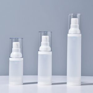 Bouteilles vides à pompe sans air de 20ml 30ml 50ml, bouteille sous vide en plastique transparent mat pour Lotion, tube d'emballage de cosmétiques