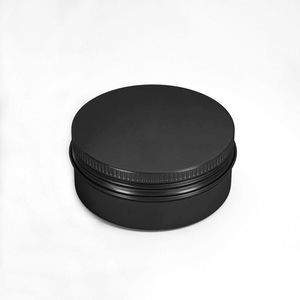 Envases cosméticos de aluminio vacíos Pot Lip Balm Jar Tin para crema Ungüento Crema de manos Caja de embalaje 10-15-20-30-50-60-80-100-150ml (Bla Wudn