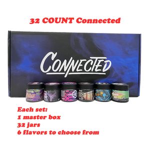 Empty Connected Alienlabs 32 COUNT 3.5G flower jar box Premium Mason glass Jars packaging