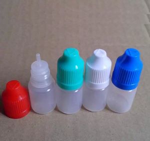 Flacon compte-gouttes en plastique souple PE 3 ml avec bouchon à l'épreuve des enfants E Cig E bouteille liquide expédition rapide