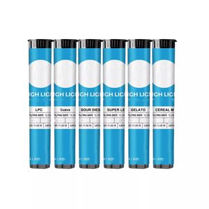 Embalaje de tubos pre-roll vacío tamaño king Chistes hasta Embalaje de tubos pre-roll de plástico NEGRO BLANCO Packwoods