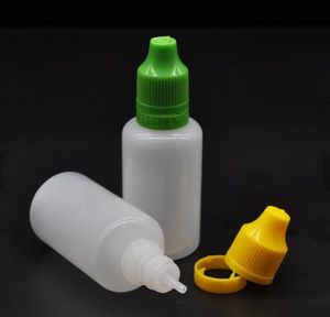 Le compte-gouttes en plastique vide du liquide 30ml PE met en bouteille les bouteilles de jus de cigarette électronique avec le capuchon à l'épreuve des enfants inviolable