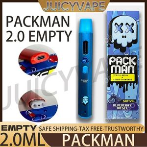 Vide Packman Live Resin rechargeable vide Vape Pen Pack homme 2,0 ml pod 380mAh batterie rechargeable sans liquide jetable 10k bouffée vs dabwoods packwoods runty X runtz