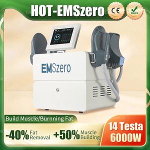EMSzero Neo 14 Tesla 6000w Muscle Stimulate RF Equipment Fat Removal EMS Body Slimming Build Sculpt Machine For Salon