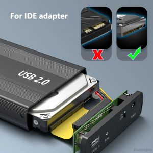 Enclosage IDE ATA Boîtier Disque dur pour 3,5 pouces IDE HDD SSD USB To IDE HD Boîte à disque dur du boîtier en métal externe avec alimentation