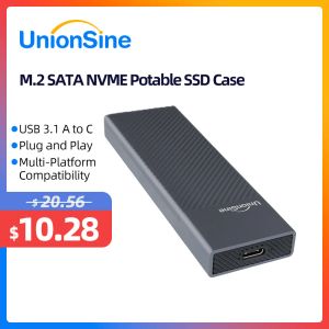 ENCLOSATION UNIONINE S7 M.2 SATA NFGG SOSH STAT STOID DRIVE ENCORIE USB3.1 Boîte de stockage externe SSD 5GBP Boîte SSD 4TB pour WIN pour Android