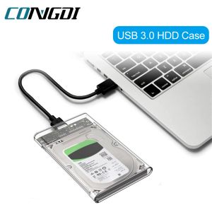 Enclosure USB 3.0 à SATA III Disque dur Disk pour 2,5 pouces HDD SSD Hard Drive Enclosur Max 4TB Prise en charge Uasp HDD Boîte