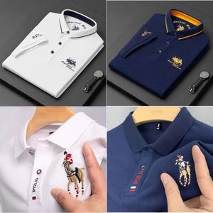 End High Brand Fashion Broidered Cotton Polo Men S Courte à manches à manches courte Top d'été Top coréen Contactif Wear JKU7 Hort Leeved Hirt Ummer OP