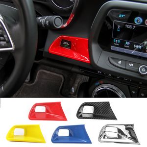Cubierta decorativa embellecedora de botón de arranque y parada de llave de motor ABS para Chevrolet Camaro 2017 accesorios interiores de estilo de coche