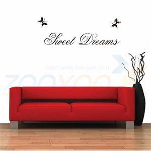 Personnages anglais '' SWEET DREAMS '' Stickers muraux en vinyle Amovible Waterpoof Wall Sticker Manufacture 210420