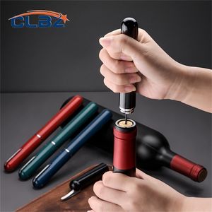 Enhanced Air Pump Wine Bottle Opener Stainless Steel Pin Cork Remover Pneumatic Corkscrew Kitchen Tool Bar Accessories 210915