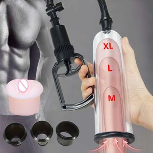 Enlarger Pump Manual Penis Enhancement Extender Sex Toys for Male Masturbator Sucking Machin Tool Vacuum For Adult Product