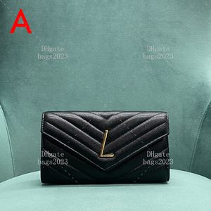 Enveloppe longue pince sac à main design 19 CM portefeuille de carte caviar 10A miroir masse dame sac à main avec boîte LY122