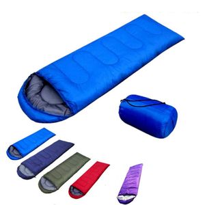 Enveloppe Camping En Plein Air Adulte Sac De Couchage Portable Ultra Léger Voyage Randonnée Sac De Couchage Avec Cap DLH439