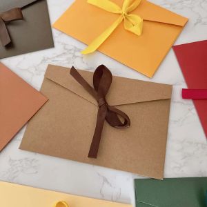 Enveloppes 20pcs 17.5x12.5 cm enveloppes pour invitations Cartes postales Message de cadeau Paper Pearl 250g Sac de rangement de papeterie d'entreprise de mariage