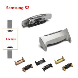 Adaptador de conector de la correas de reemplazo de acero inoxidable de EPACKET para Samsung Gear S2 RM-720 Smart Watch Conectar banda fácil ajuste rápido liberación rápida