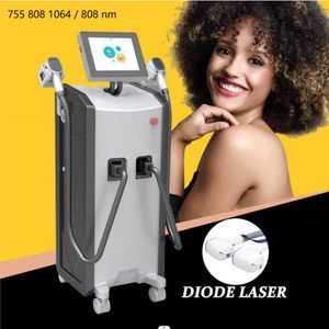 Depiladora 808 Máquina de depilación láser de diodo Sin dolor Permanente 755 808 1064nm Cuidado de la piel con láser Equipo de clínica de spa de belleza con 3 sistemas de enfriamiento