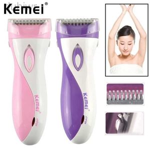 Épilateur Kemei Hair Remover Lady Shaver Underarm Hair Trimmer rechargeable Aaisselle de bikini imperméable Razor pour les femmes Epilator sans fil D240424