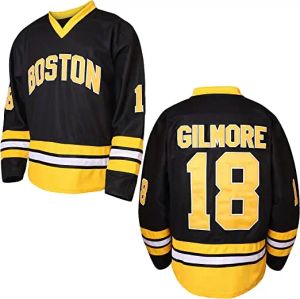 Équipement Ice Hockey Jersey Happy Gilmore 18 Boston Adam Sandler 1996 Movie Sport Sweater Ed Letters Numbers Black Sport Tissu