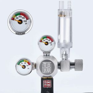 Équipement Zrdr Régulateur de Co2 Compteur de Pression Réducteur de Dioxyde de Carbone Barboteur Contre-Valve Cylindre Électrique Accessoires d'Aquarium Pêche