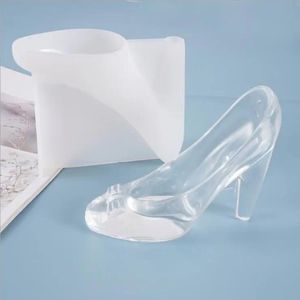 Equipos NUEVO Molde de silicona transparente Resina Artesanía decorativa DIY Forma de zapatos de cristal Tipo Moldes de resina epoxi para herramientas de fabricación de joyas