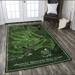 Alfombra Erugear Augusta National Golf Club, alfombra antideslizante completamente estampada en 3D para comedor, sala de estar, alfombra suave para dormitorio 220301