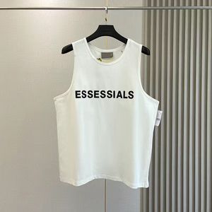 ESS Mens Tank Top 1977 T-shirt EssentialSshirt Trend Marque en trois dimensions Lettrage Pure Coton Lady Sports Casual Loose High Street Sleeveless Vest 9539