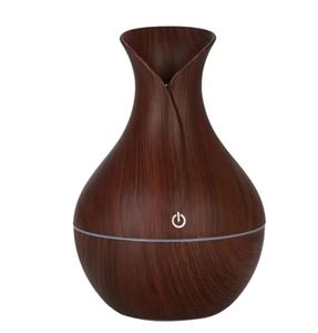 Diffuseur d'huiles essentielles humidificateur 130 ml diffuseur d'arômes de grains de bois sans eau arrêt automatique aromathérapie humidificateur à brume fraîche avec veilleuse 7 couleurs