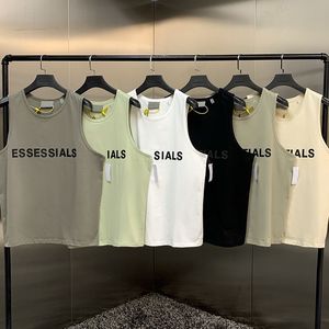 Essentialsclothing Designer T-shirt ESS Mens Tank Top Tend Brand en trois dimensions Lettrage Pure Coton Sports Casual Loose High Street Sleeveless Vest Top 5337