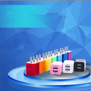 Ethernet zu USB C Colorful Home Plug USB-Ladegerät Wandladegerät-Adapter 1A2A für iPhone 14 Pro Max Xiaomi US-Stecker 2 Ports USB QC3.0 Schnelllade-Handy-Ladegerät