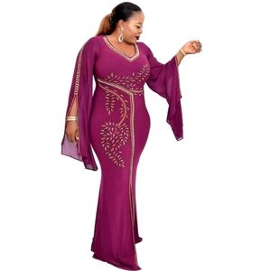 Ropa étnica 2021 Vestidos africanos de primavera para mujeres Long Maxi Robe American Dashiki Moda Paño Vestido de fiesta Ropa
