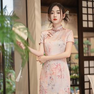 Vêtements ethniques 3 couleurs femmes grande taille longue Cheongsam robe Floral Vintage mariage formel traditionnel doublé Qipao M à 4XL