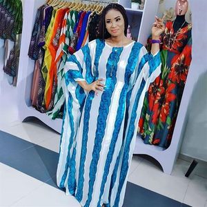 Vêtements ethniques Abaya Dubai Maxi Bazin Conception Africaine Robe Lâche Robe Robes Musulman Lady Party Vêtements Européens American277w