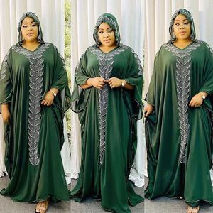 Vêtements ethniques robes traditionnelles africaines pour femmes en mousseline de soie Ankara caftan Robe dames musulman Dubaï Abaya perles mariage soirée Boubou 230613