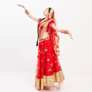Ropa étnica Vestido Mujer Danza del Vientre Escenario Disfraces de Rendimiento Oriental Clásico Saris Traje de 3 piezas Étnico Étnico