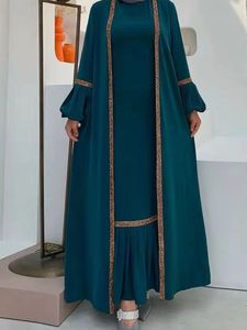 Vêtements ethniques Eid Abaya Dubaï Modeste Turquie Robe longue musulmane pour les femmes Arabe Sequin Robes islamiques Soirée Robe de soirée Robe marocaine caftan 230721