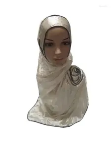 Vêtements ethniques Fleur Head Wrap Pour Femmes Musulman Longue Écharpe Liquidation Vente Softy Satin Arabe Châle Islamique Headscar