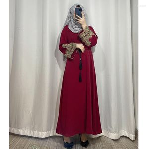 Roupas étnicas ICCLEK Vestidos de Fiesta Elegantes Para Mujer 2023 Marroquino Caftans Hijab Vestido de Noite Eid Dubai Abaya