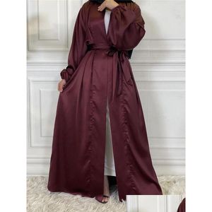 Vêtements ethniques Kaftan Abaya Dubaï Kimono Cardigan Turquie Islam Musulman Longue Robe Abayas pour Femmes Robe Caftan Dames Drop Livraison Ap Dhiz7