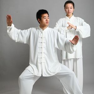 Vêtements ethniques Kung Fu Uniforme Traditionnel Chinois À Manches Longues Wushu TaiChi Hommes KungFu Costume s Tai Chi Exercice Vêtements 230331