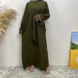 Vêtements ethniques Modest Casual Abaya Open Front Zipper Femmes Musulmanes Longues Robes Maxi Turquie Arabe Kaftan Dubaï Robe Eid Ramadan Robes