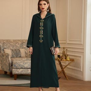 Ropa étnica musulmana Abayas para mujer, vestido ligero de lujo de Dubái, moda con capucha, fiesta anual, cumpleaños, largo marroquí