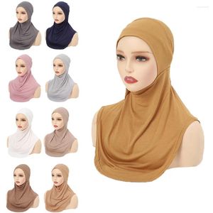 Vêtements ethniques Femmes musulmanes Underscarf Hijab Amira Bone Bonnet Chapeau Capuchon intérieur Ninja Foulard Wrap Islamique Hijabs Tête Cou Couverture Écharpe