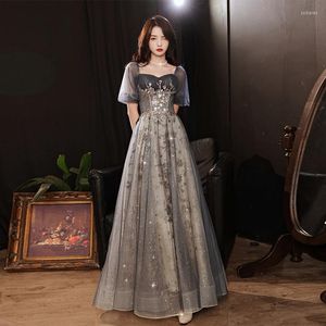 Ethnic Clothing Sexy IllusionParty Dress Formal Evening Gown A-line Vintage Slim Cheongsam Women Temperament Banquet